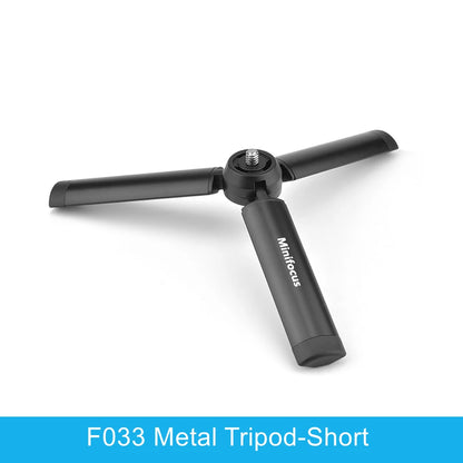 Metal Mini Tripod Stand for DJI, Zhiyun, Feiyu Gimbals & DSLR Cameras, Monopod with 1/4" Screw, Tabletop Handheld Stabilizer