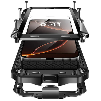 Heavy Tank Doom Hard Metal Phone Case – Shockproof Armor Cover with Gorilla Glass for iPhone 16/15/14/13/12/11 Pro Max/XR/XS/8/7 Plus