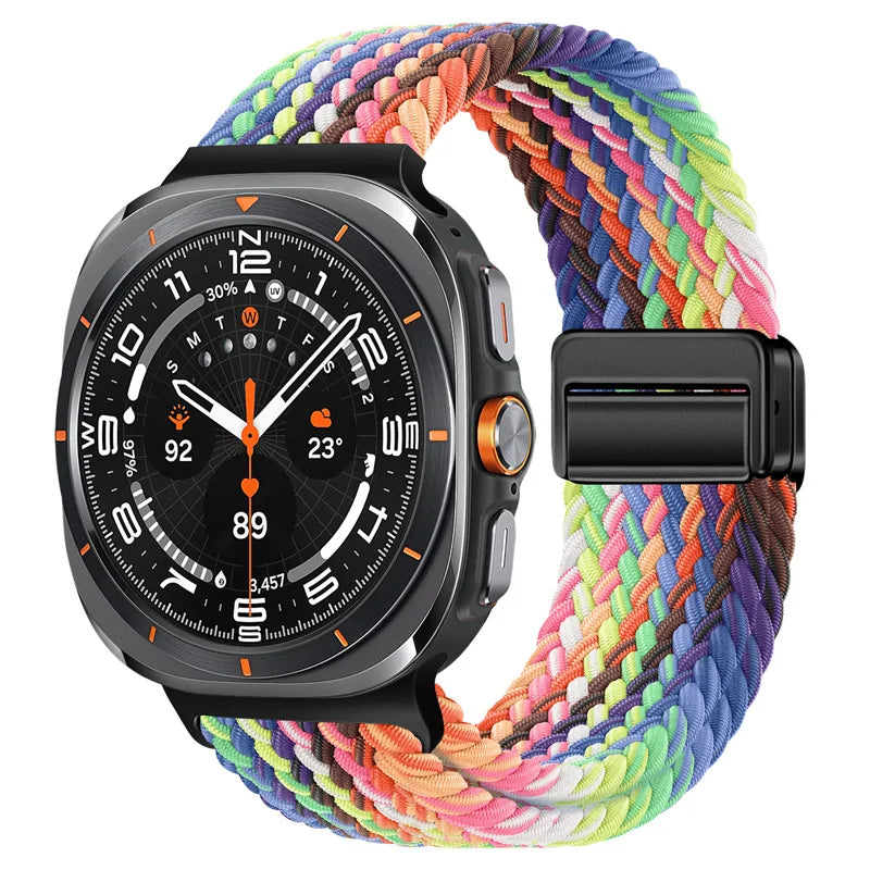 Magnetic Nylon Strap for Samsung Galaxy Watch Ultra 47mm – Adjustable Loop Bracelet Band Accessory