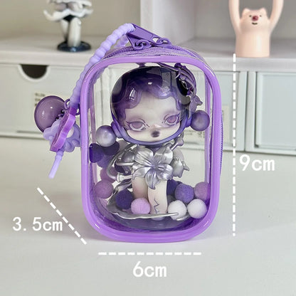 Transparent Jewelry Storage Box – Keychain Bag, Wallet Organizer, Mystery Box & Cute Doll Display Bag