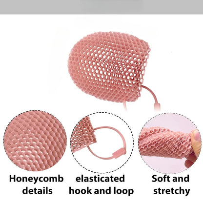 Honeycomb Exfoliating Shower Finger Caps - Breathable Skin Cleansing Scrubbers