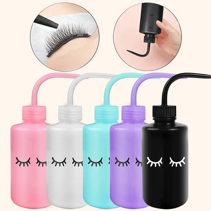 250ml Eyelash Cleaning Squeeze Bottle – No-Spill Wash Water Dropper for Eyelash Extensions, Tattoo Cleaning & Precision Liquid Dispensing Bottle