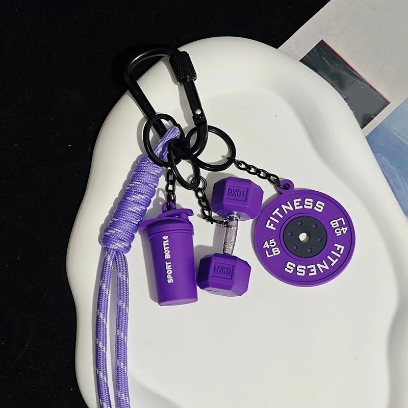 Fitness Keychain - Gym Lover Sports Charm for Workout Bags & Water Bottles