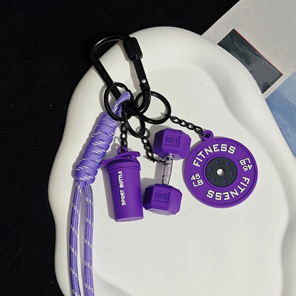Fitness Keychain - Gym Lover Sports Charm for Workout Bags & Water Bottles