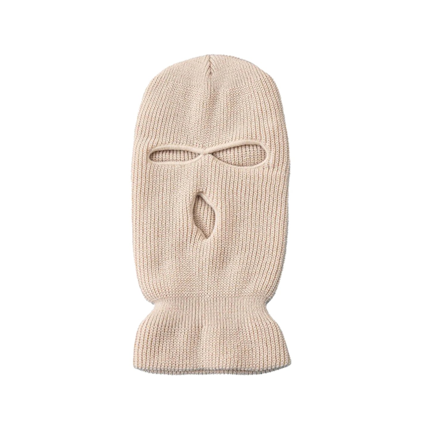Motorcycle Windproof Full Face Knit Hat - Custom Ski Mask for Men, Warm Wool Balaclava with 3 Holes, Embroidered Winter Ski Mask