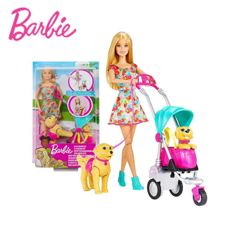 Original Barbie Baby Care Teacher Cart Playset – Princess House Role Play Toy Gift for Girls