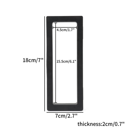 Black 3D Floating Display Case Frame – Free-Stand Suspension Membrane Jewelry Storage Box for Rings, Earrings & Necklaces