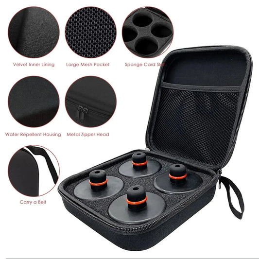 4Pcs Rubber Lifting Jack Pad Adapter Set with Storage Case - Suitable for Tesla Model 3, S, X - Essential Car Accessories