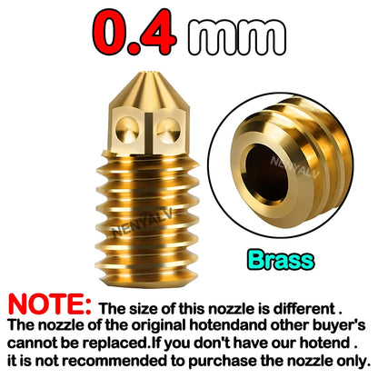 Bambu Lab A1 Mini Hardened Steel Hotend Kit - 0.2 0.4 0.6 0.8mm Nozzle Replacement Accessory for 3D Printer