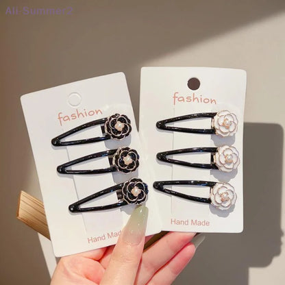 Elegant Camellia Hair Clips - 2/6PCS Floral Barrettes for Side Bangs & Stylish Hairstyles