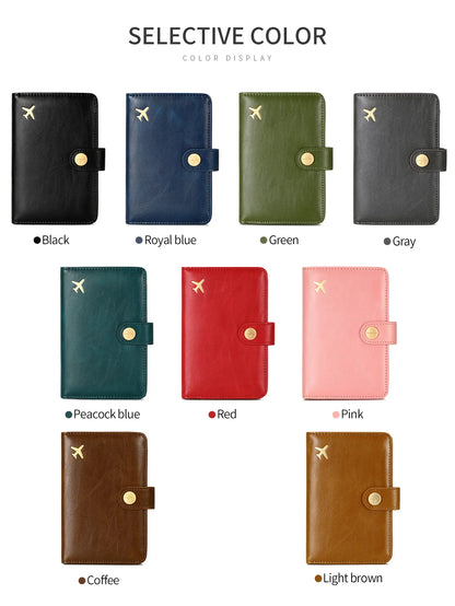 Minimalist RFID Passport Clip Multifunctional PU Leather Wallet – ID & Credit Card Holder Travel Accessory