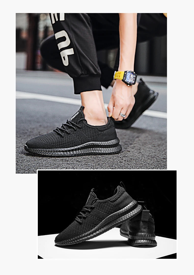 2022 Men’s Sneakers — High-Quality Breathable Gym & Casual Walking Shoes, Lightweight Plus-Size Footwear Zapatillas Hombre