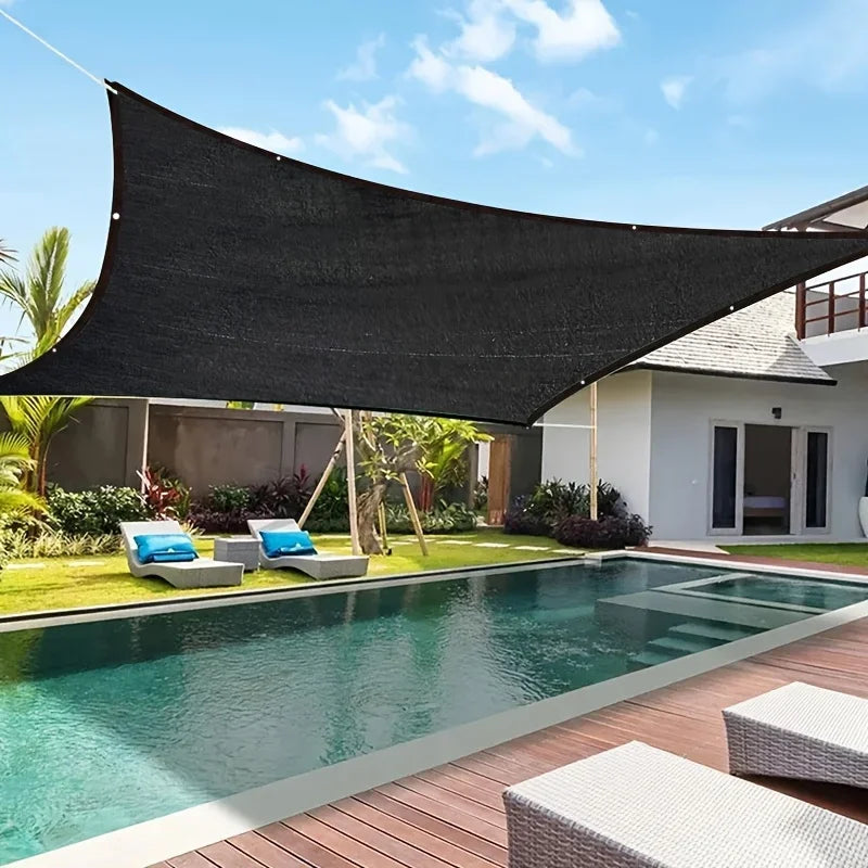 Large Area Black Shade Cloth with Grommets – 90% Sun Shade Netting for Patio, Balcony, Pergola, Greenhouse & Chicken Coop Protection Cover