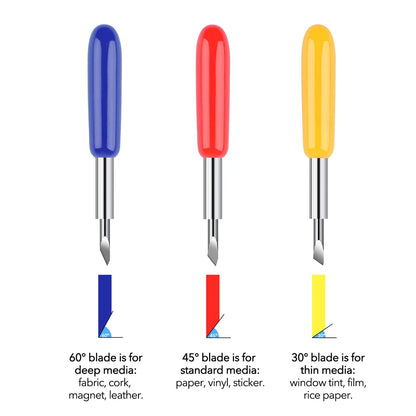 Metal Cut Blade Set with Housing — Compatible with Cricut Maker, Maker 3, Explore Air 2 & Explore 3, Replaceable Deep-Point Blade