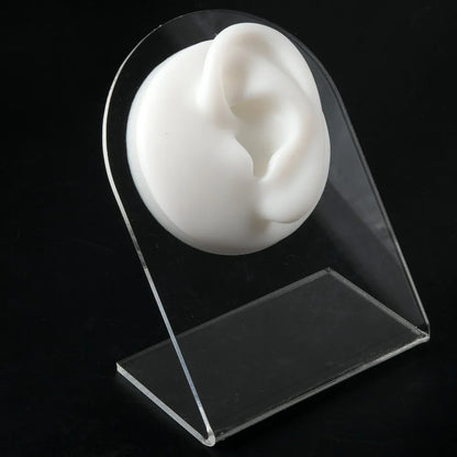 Soft Silicone 1:1 Simulation Body Piercing Practice Model – Ear, Nose, Navel & Nipple Display Stand for Jewelry Training & Teaching Accessories
