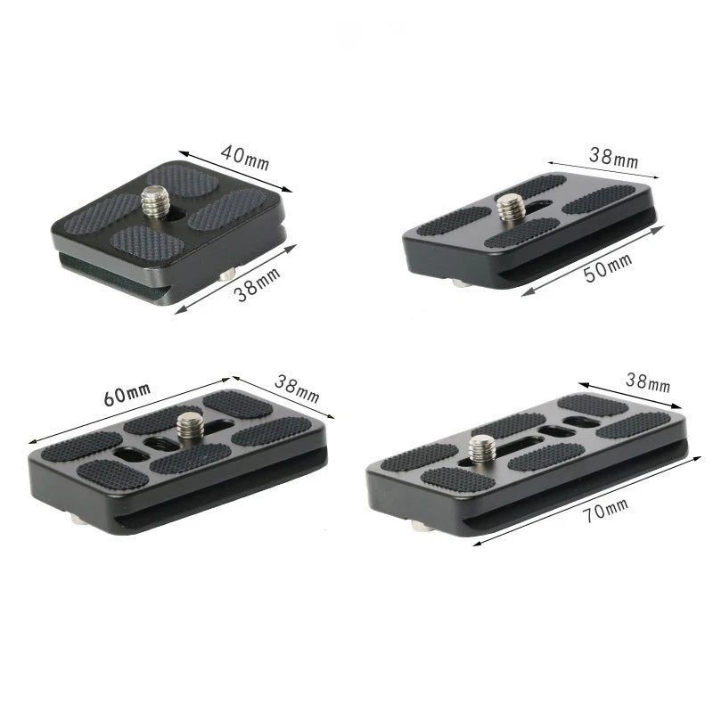 Metal Quick Release Plate – 1/4”-20 Camera Screw Mount Adapter for DSLR Tripod & Ball Head Standard Camera Mounting Plate