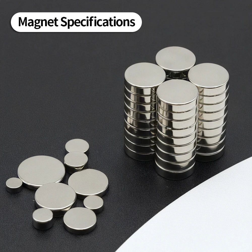 N35 Neodymium Round Magnets - Super Strong Permanent Fridge Magnets for DIY Crafts and Projects