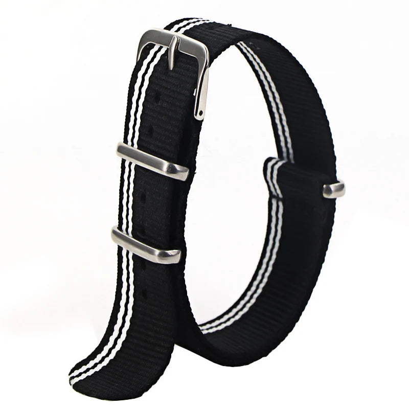 Nylon Watch Strap 16mm 18mm 20mm 22mm — Waterproof Army Sport Watch Band Replacement Belt