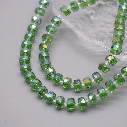 8mm Crystal Glass Beads Set - 30PCS Color Wheel Faceted Round Loose Beads for DIY Jewelry Making & Bracelets