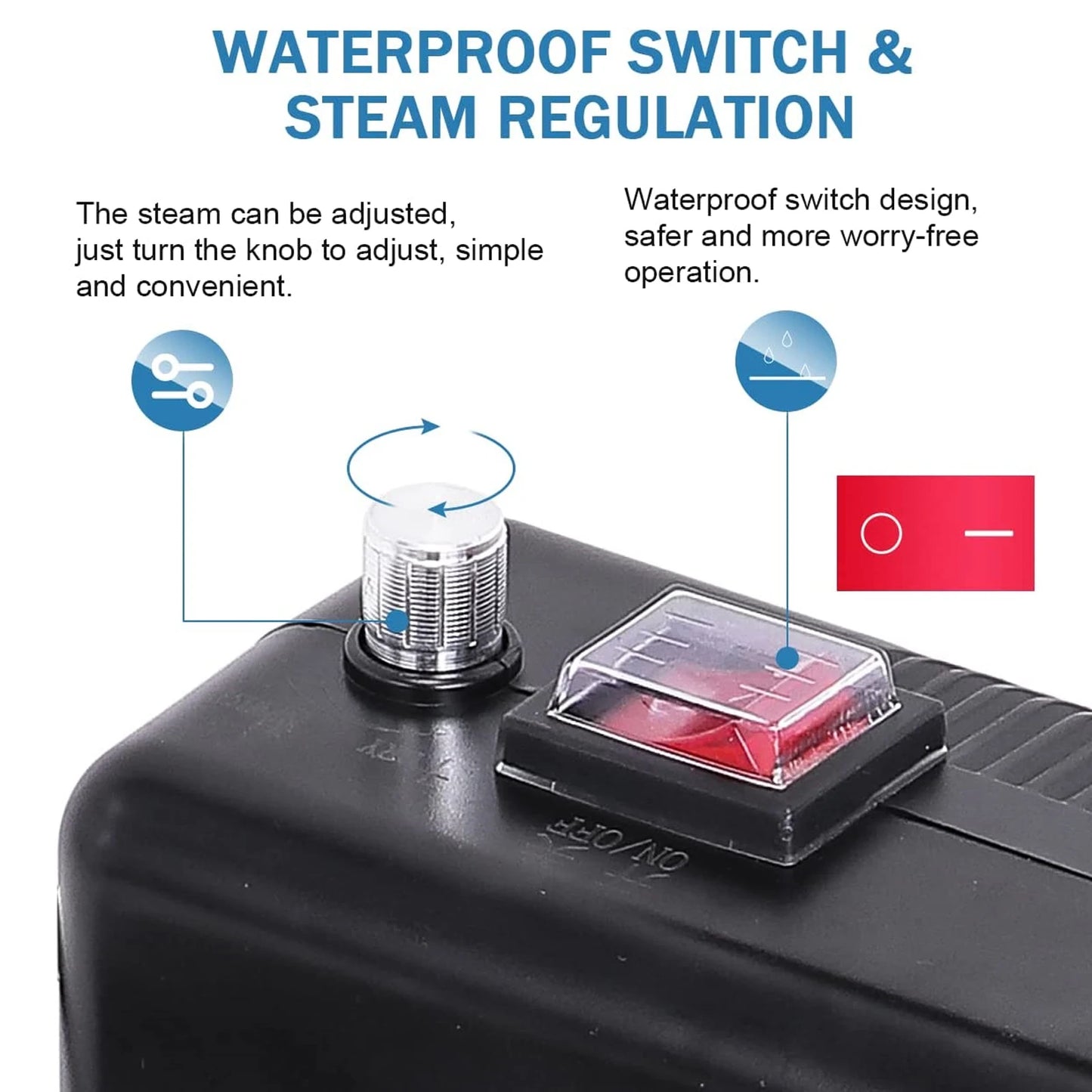 High-Temperature Steam Cleaner for Home Appliances – Sterilization, Kitchen Hood & Car Cleaner, US/EU Plug