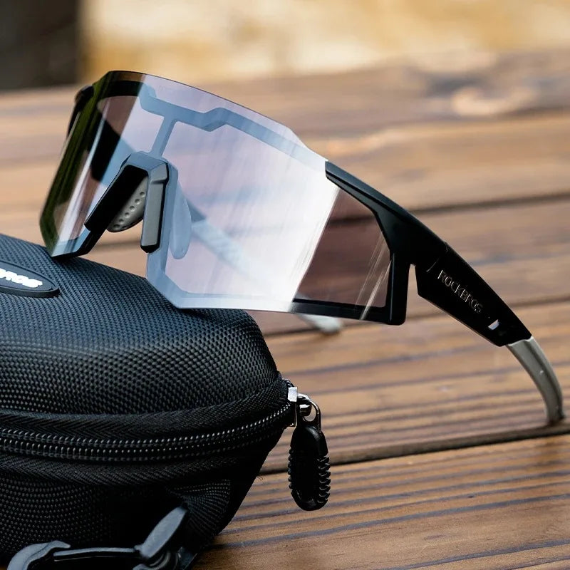 ROCKBROS Cycling Glasses — Photochromic & Polarized Bike Sunglasses for MTB, Road & Outdoor Sports