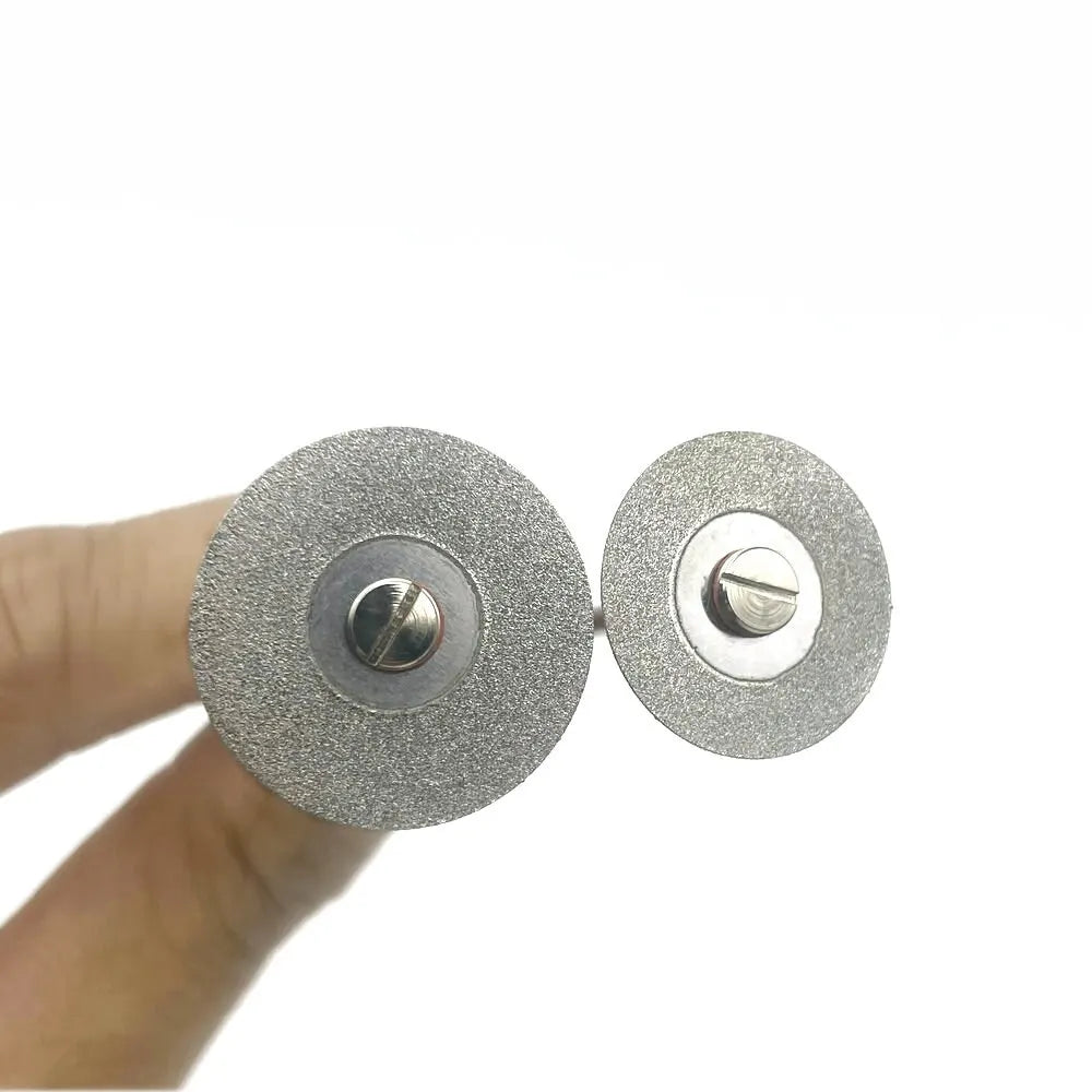 Dental Ultra-Thin Double Sided Sand Porcelain Cutting Disc Mandrel - 5pcs/Pack Diamond Polishing Tools - Denspay Supplier