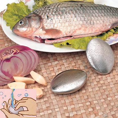 Stainless Steel Soap Shape Odor Remover - Deodorize Hands in Kitchen, Bathroom - Useful Tool for Smell Elimination