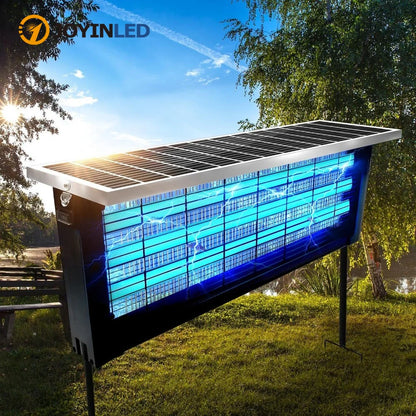 Large Solar Bug Zapper - Rechargeable Waterproof Mosquito & Insect Killer for Outdoor Patios and Camping