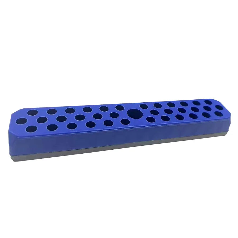 43-Hole Magnetic Screwdriver Bit Storage Box - 1/4-Inch Hex Bit Holder for Toolboxes and Drill Bit Storage