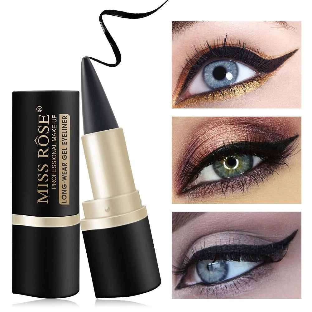 Creamy Texture Eyeliner – Sweat-Proof High Pigment Pencil, 1/2 Count for Daily Makeup