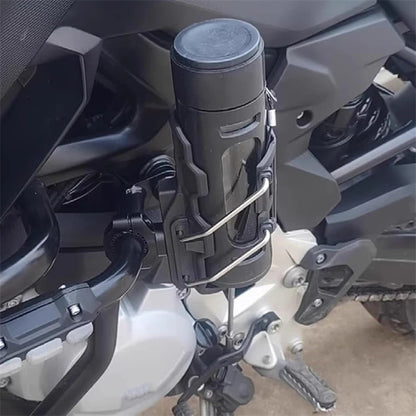 360° Adjustable Motorcycle & Bike Handlebar Cup Holder – Universal Water Bottle Cage Mount for MTB, Road Cycling & Motorbikes