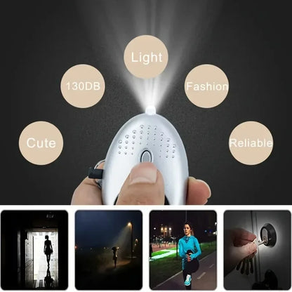 Women’s Self-Defense Keychain – Personal Safety Alarm with LED Light & Emergency Whistle