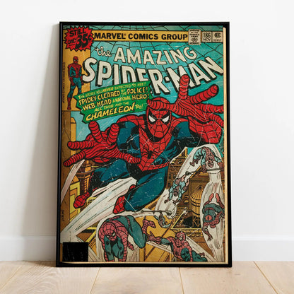 Spider-Man Comic Book Covers Poster - Comic Print Wall Art Gift for Superhero Fans