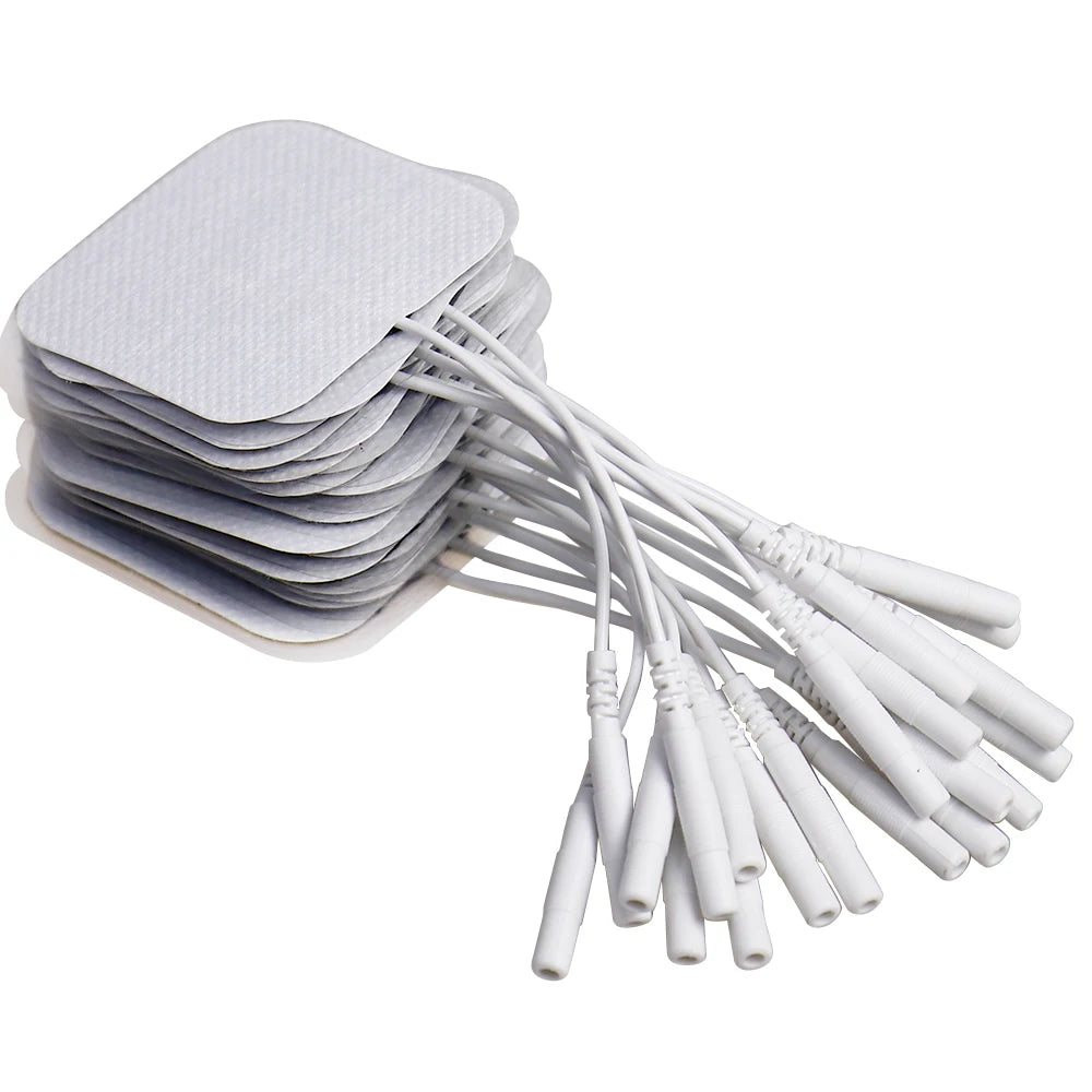 100/50pcs 5x5cm Muscle Stimulator Electrode Pads – Self-Adhesive Non-Woven Replacement for TENS Therapy Machines