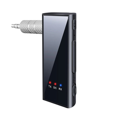 Bluetooth 5.4 Audio Transmitter Receiver – 3.5mm AUX Wireless Adapter with Mic & TF Card Support for Car, TV, PC
