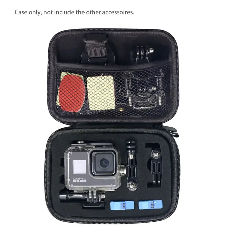 Small Carrying Case for GoPro Hero 13–4 — Portable Black Storage Box & Travel Bag for DJI Osmo, Insta360 Cameras