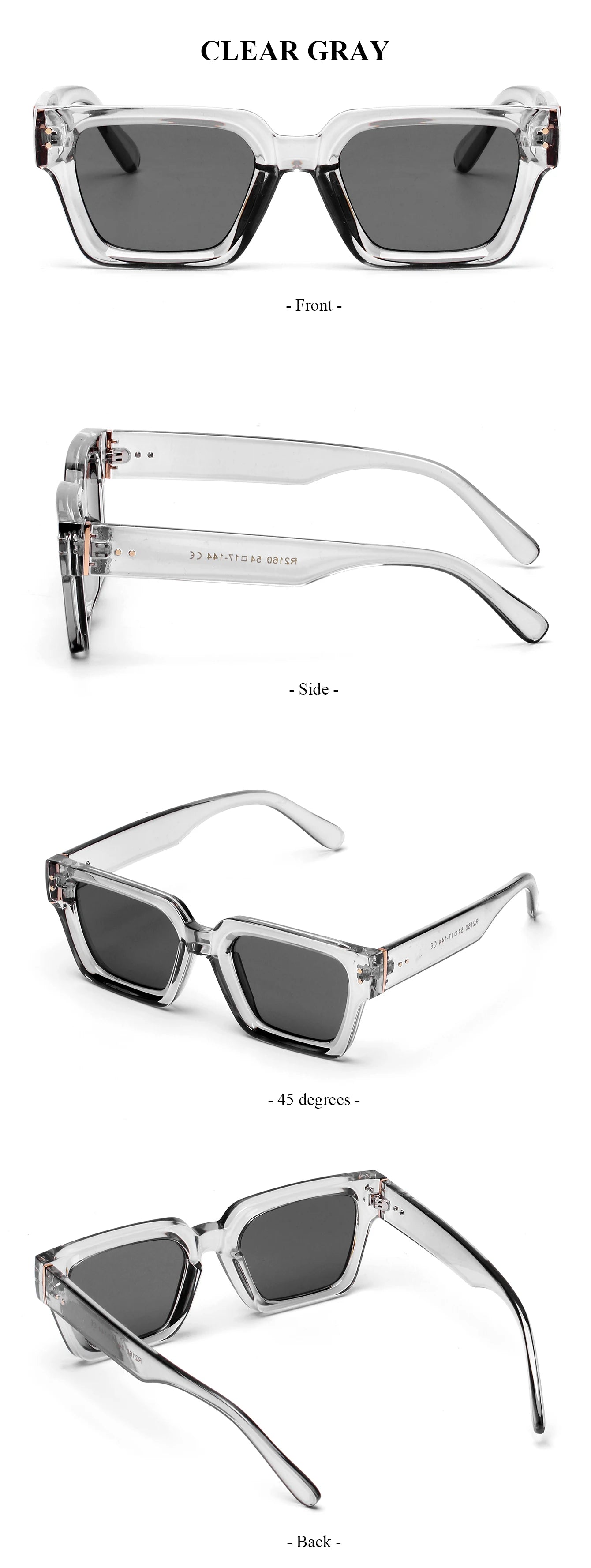 Ruiao 2024 Luxury Premium Designer Sunglasses – Black Square Shades for Men & Women