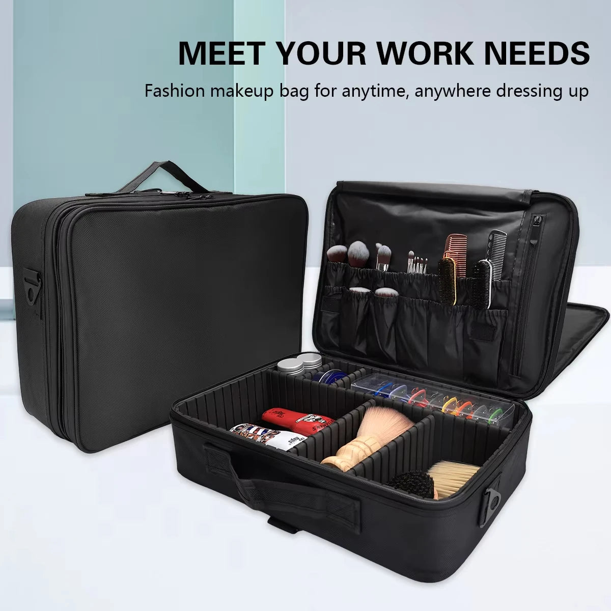 Specialty Barber Salon Scissors Bag – High-Capacity Multifunctional Hairdressing & Beauty Tool Organizer