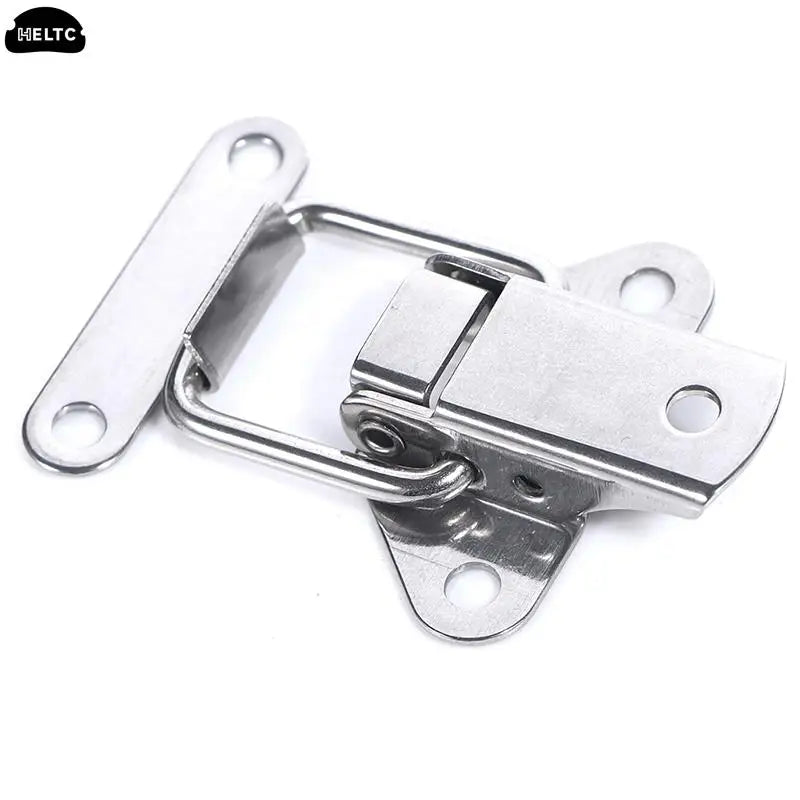 Stainless Steel 304 Locking Latch - Metal Toggle Catch Clasp with Loaded Hinges for Toolbox, Box & Furniture Hardware Accessories