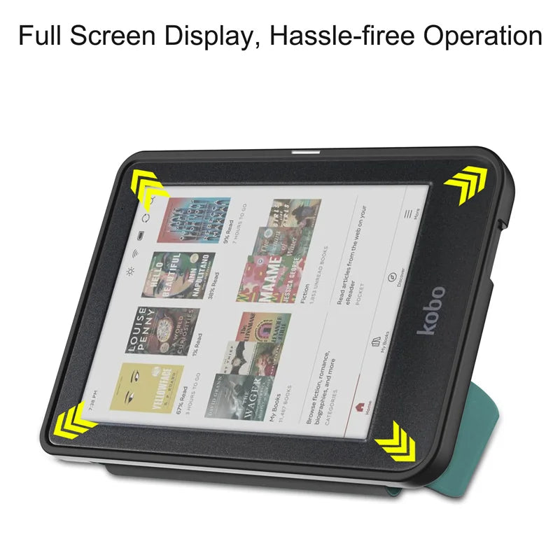 Funda Case for Kobo Clara Colour 2024 – Multi-Fold Magnetic Cover, Auto Sleep, Fits Kobo Clara 2E & Clara BW (6")