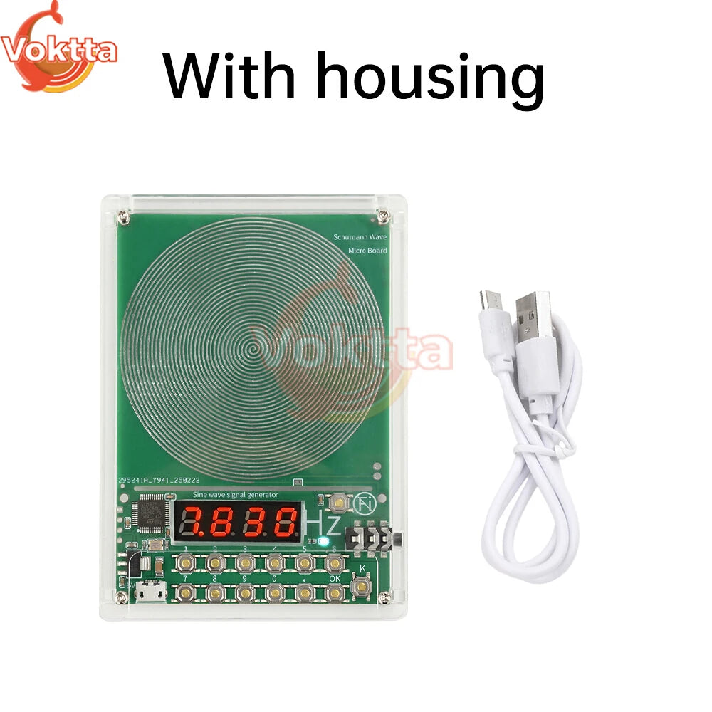 7.83Hz Schumann Wave Generator - Adjustable 0.01–100000Hz Sine Wave Resonator with 3.5mm Audio & USB Power