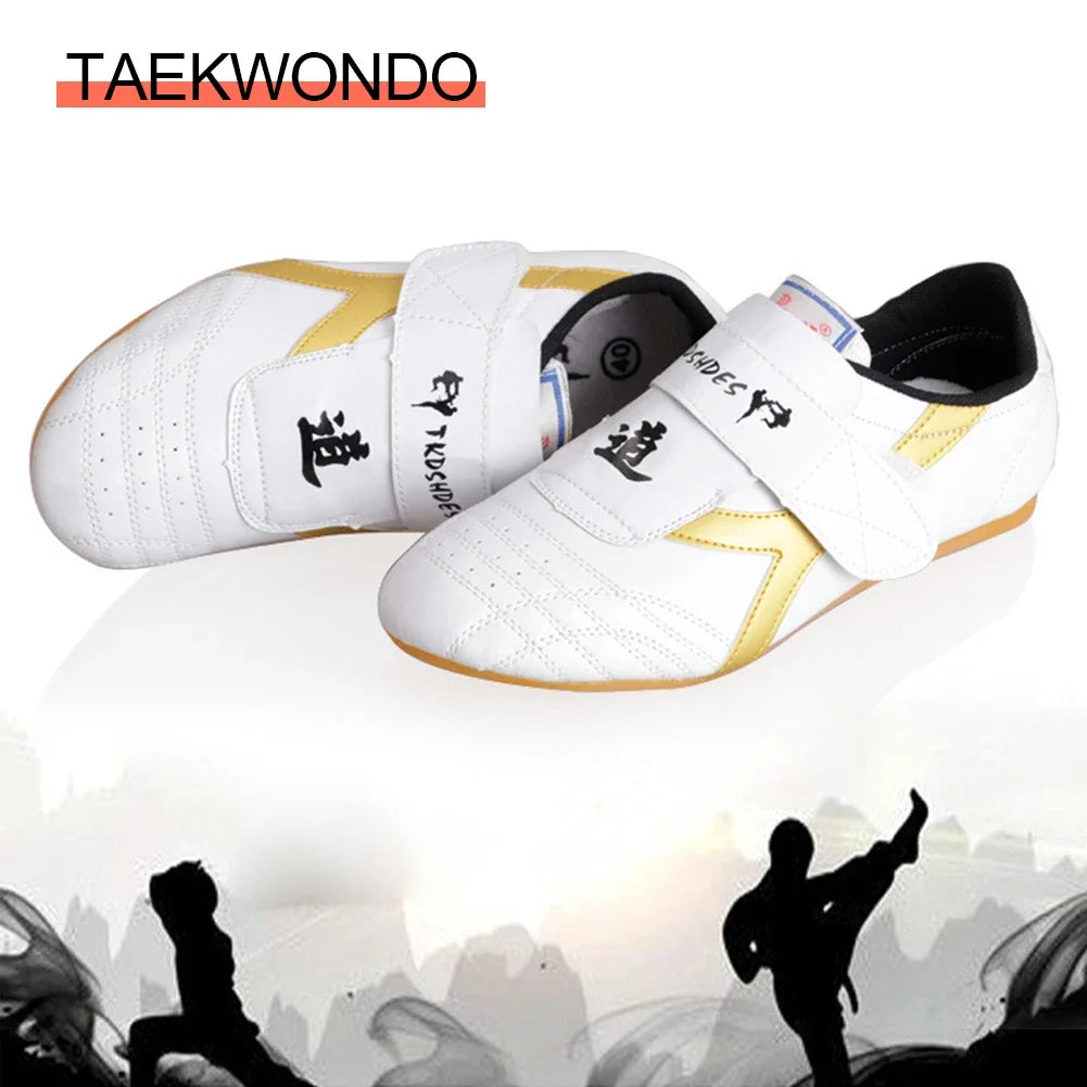 Breathable White Taekwondo & Martial Arts Shoes — Kung Fu, Wushu, Taichi, Karate & Wrestling Sneakers