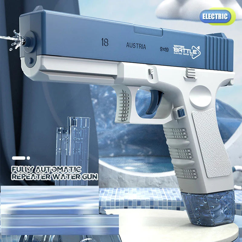 New Electric Water Gun Pistol – Full Automatic Summer Beach Toy for Kids, Boys, Girls & Adults