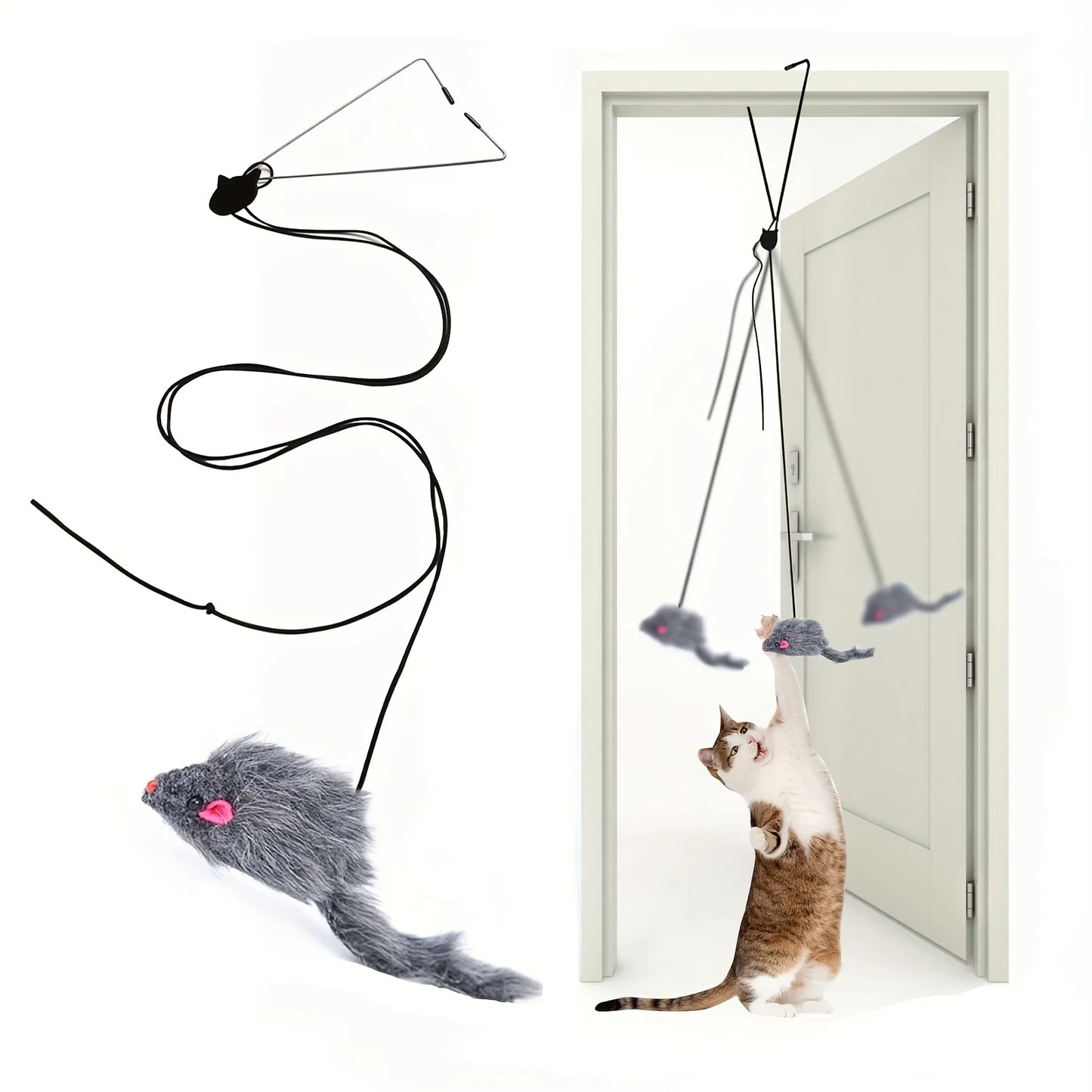 Door Hanging Cat Toy - Interactive Stress Relief Hanging Toy for Kittens & Cats