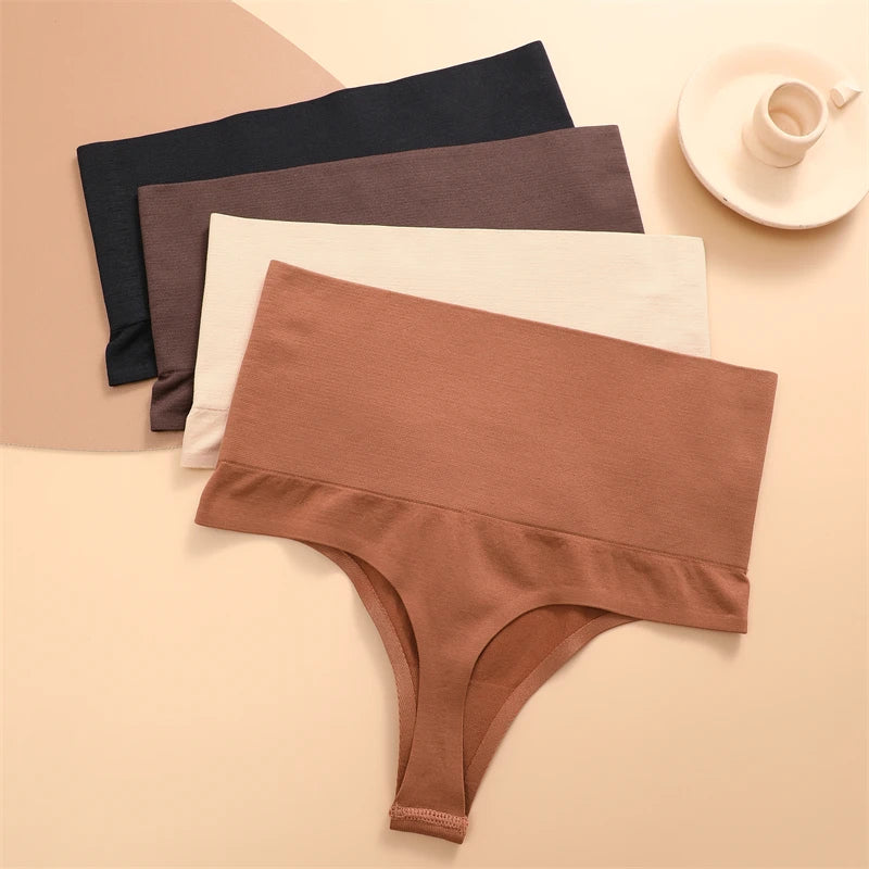 FINETOO High Waist Butt Lifter Thong Panties – Sexy Tummy Control, Belly Shaping Cincher, Slimming Shapewear for Women