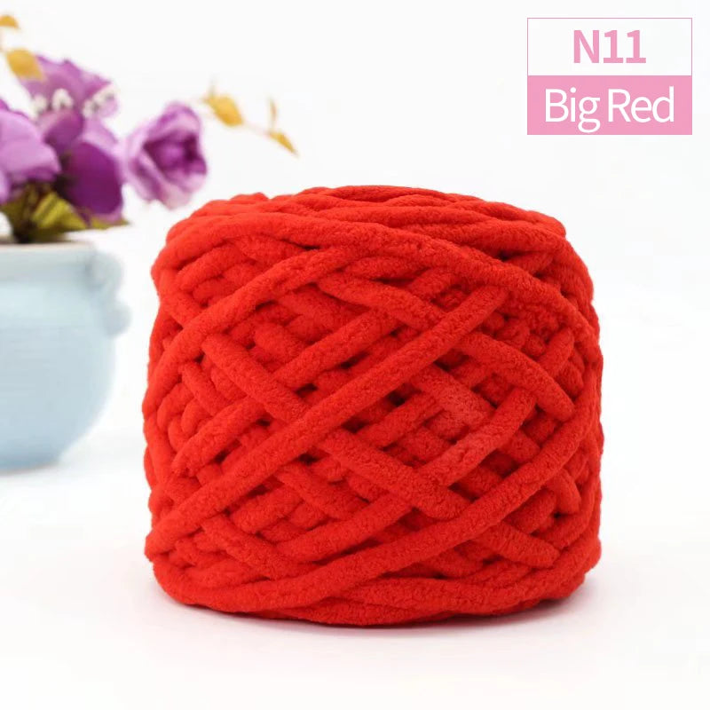 QJH Chunky Blanket Yarn – Luxury Thick Polyester Jumbo Knitting & Crochet Yarn for Blankets & Pillows, 100g Ball