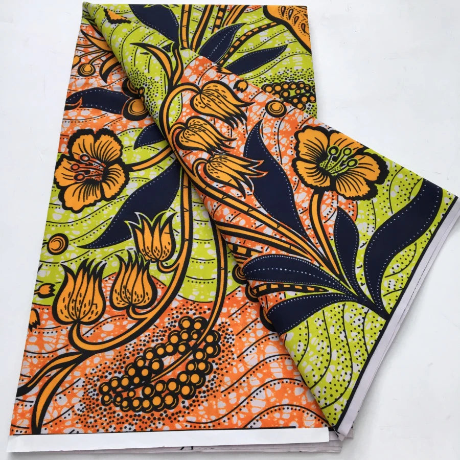 African Wax Print Fabric - Nigerian Ankara Batik Dutch Fabric for Women’s Dresses & Sewing Materials