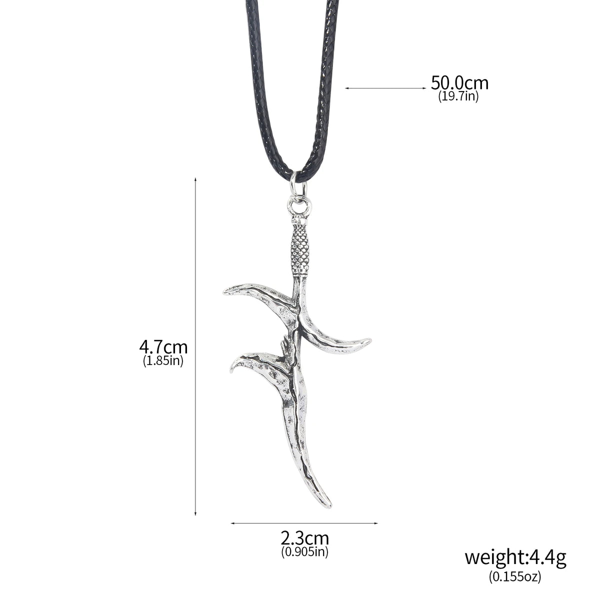Melina Sword Dagger Necklace - Black Knife Game Cosplay Jewelry & Prop