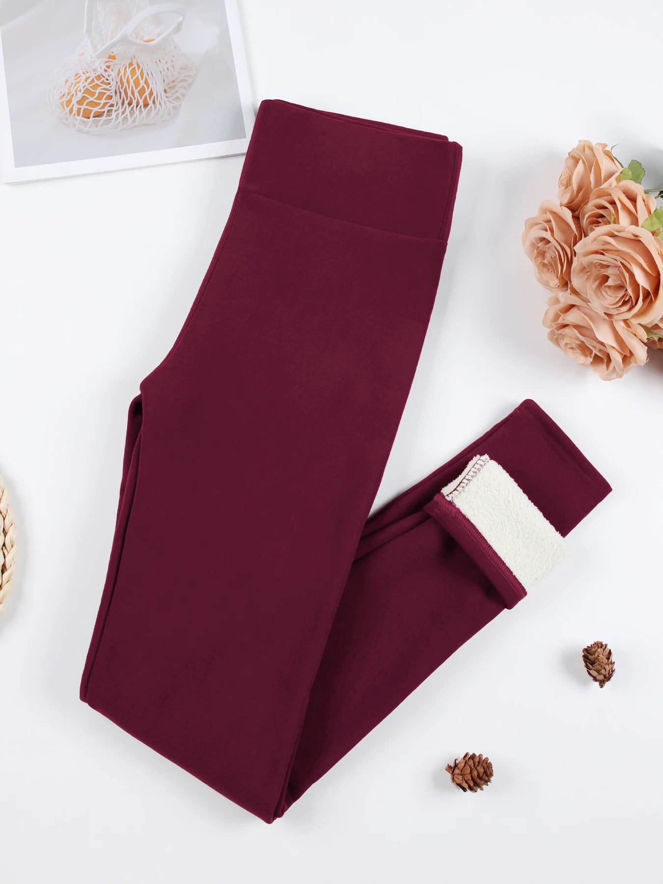 Women’s Velvet Leggings – High-Waist Thick Thermal Stretch Pants, Warm Winter Cold-Resistant Tights