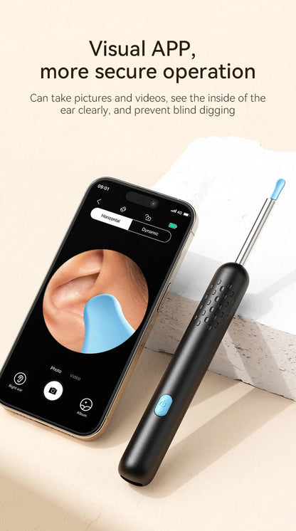 Ear Wax Removal Tool with 8M HD Camera – Ear Cleaner Endoscope with 6 LED Lights, Ear Cleaning Kit for Adults & Children